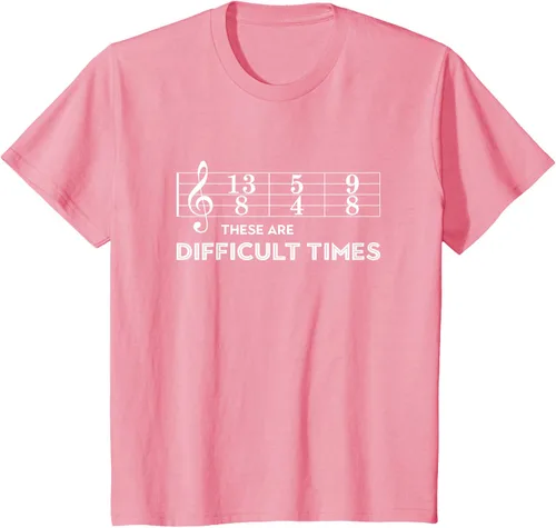 Miniatura 87 de Musician - Camiseta con texto en inglés "These are Difficult Times", talla S