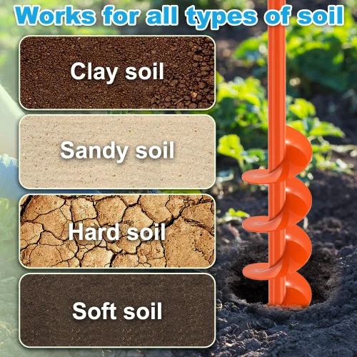 Miniatura 5 de Dolibest Broca de taladro de 4 x 24 pulgadas para plantar, taladro de jardín de acero para excavadora de agujeros de poste, herramienta de maceta