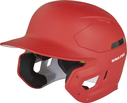 Rawlings Casco de bateo de béisbol de carbono MACH | Mate | Varios tamaños | Varios colores escarlata mate