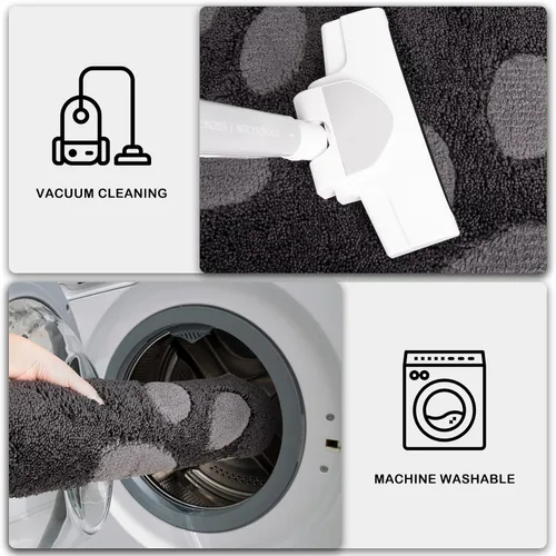 Miniatura 7 de PURRUGS Tapete para puerta que atrapa la suciedad, de 33.5 x 59 pulgadas, antideslizante, lavable a máquina, tapete de microfibra para entrada
