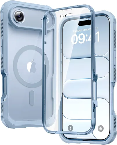 Miniatura 225 de Diaclara - Funda compatible con iPhone 11, carcasa resistente de cuerpo completo con protector de pantalla integrado sensible al tacto y Transparente