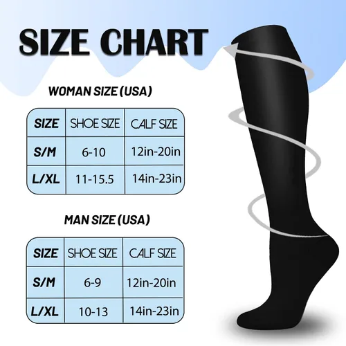 Miniatura 6 de CTHH 57 pares de calcetines de compresión para la circulación de mujeres y hombres, el mejor apoyo para correr, atletismo, enfermería, viajes