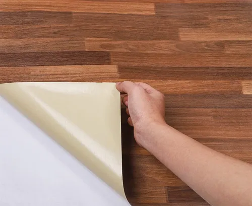 Miniatura 2 de Papel de contacto autoadhesivo de madera con bloque de carnicero para encimeras de cocina, armarios, puerta, mesa, escritorio, muebles, papel tapiz