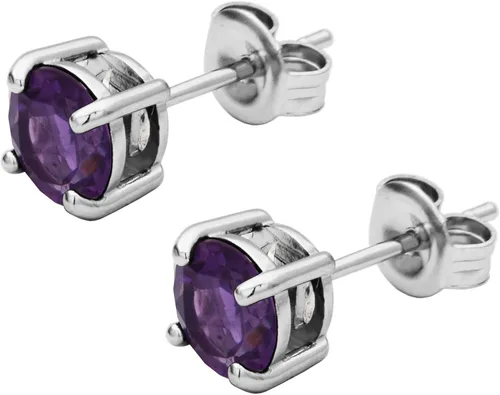 Miniatura 37 de Amazon Essentials Aretes redondos de plata de ley con piedra natal (anteriormente colección Amazon)