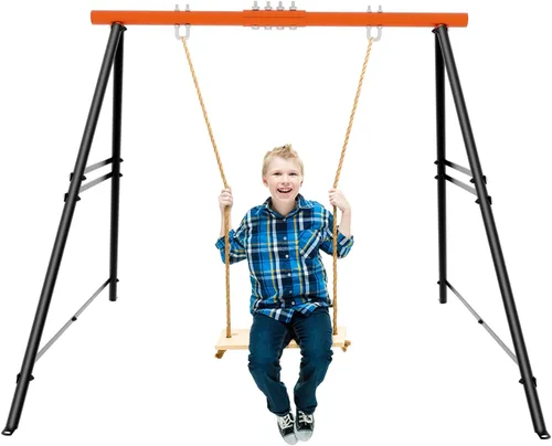 Miniatura 8 de Marco de columpio para porche, soporta hasta 550 libras, soporte sensorial con 3 barras laterales, juegos de columpios para patio trasero, patio