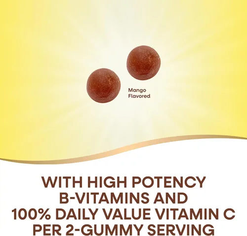 Miniatura 2 de Nature's Way ¡Alive! Gomitas de complejo de vitamina B, apoyo de energía celular*, 8 vitaminas B, vegetarianas, sabor mango, 60