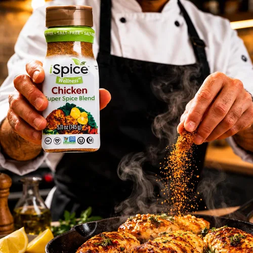 Miniatura 6 de iSpice - Sin sal Sin azúcar Mezcla de especias súper saludable 100% libre de grasa pura para pollo Todo natural Listo para usar tal cual