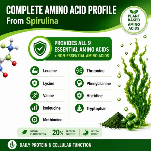 Miniatura 7 de Cápsulas de espirulina en polvo de 3000 mg – Algas azules verdes no irradiadas más puras – La mejor proteína vegana cruda – Superalimento verde