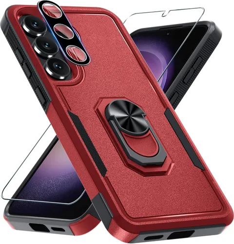 Miniatura 23 de Compatible con Samsung Galaxy S24/S25 Funda con Protector de Pantalla de Vidrio Templado, Resistente a Prueba de Golpes de Servicio Pesado Funda