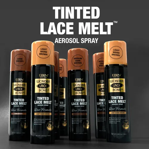 Miniatura 3 de EBIN NEW YORK Wonder Lace Bond - Aerosol fundido de encaje tintado, color marrón oscuro, 3.38 onzas, fórmula de secado rápido sin transferencia