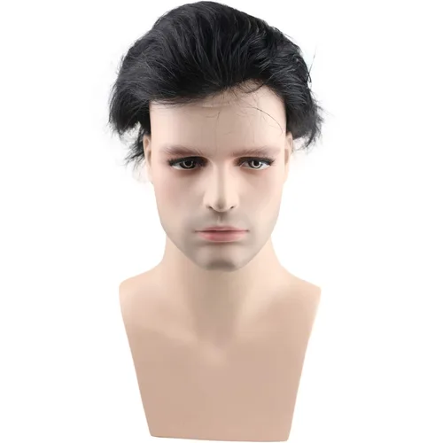 Miniatura 17 de Voloria Swiss Full Lace Toupee Europeo Real Cabello Humano Reemplazo para Hombres Hairpiece #18 Rubio Ceniza Marrón