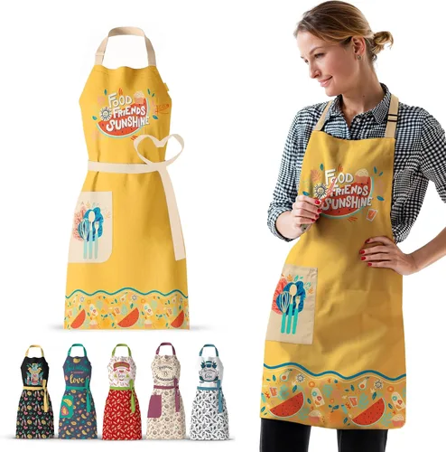 Miniatura 13 de Waterproof Apron for Adults – Adjustable Fit with Deep Pockets, Stylish Cooking & Baking Apron for Women & Men