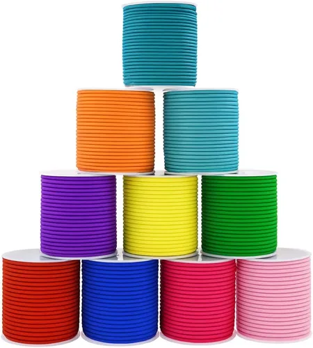 Miniatura 35 de Mandala Crafts Cuerdas elásticas color burdeos de 0.079 pulgadas para hacer joyas y cuentas, cuerda elástica de 76 yardas, hilo elástico redondo