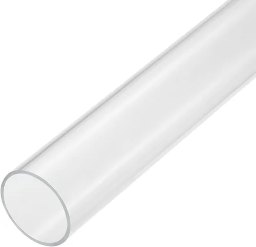 Miniatura 43 de MECCANIXITY Tubo acrílico transparente rígido redondo tubo 44mm (1.7") ID 50mm (2") OD 14" para lámparas y linternas, sistema de refrigeración por