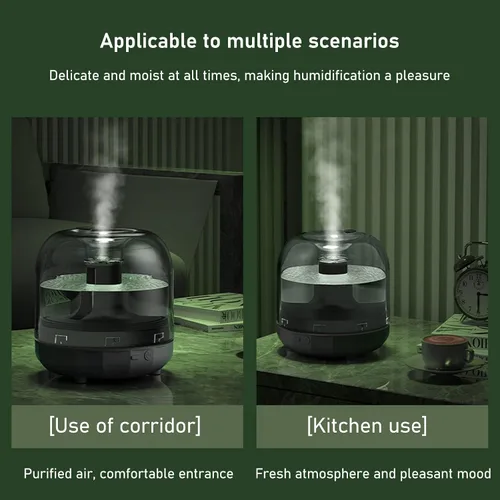 Miniatura 5 de Mini humidificadores portátiles, 2024 nuevos humidificadores pequeños de niebla fría de 16.9 fl oz para dormitorio, humidificador de escritorio USB