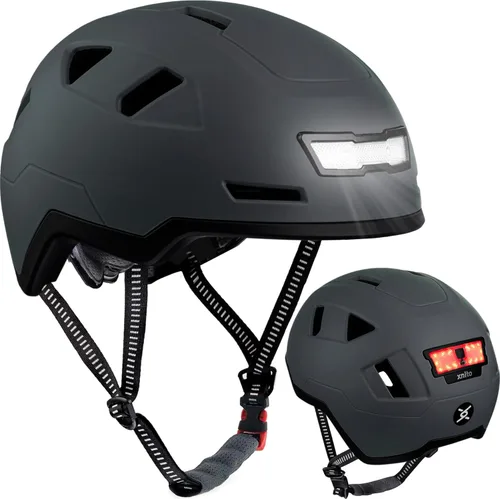 Miniatura 13 de XNITO - Casco de bicicleta con luces LED - Casco de bicicleta urbana para adultos, hombres y mujeres - Certificado dual CPSC y NTA-8776 - Clase 3