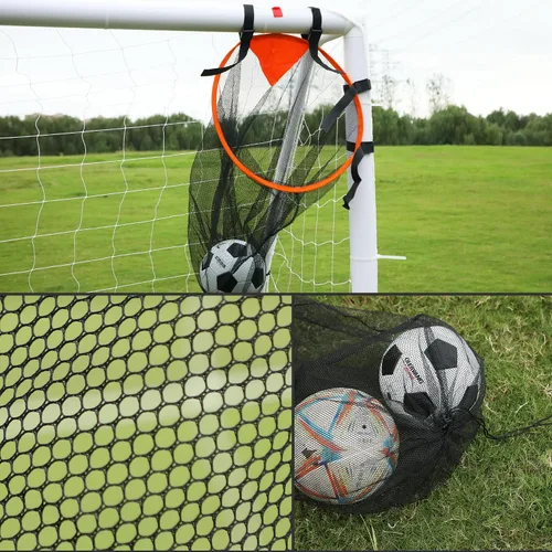 Miniatura 8 de Paquete de 2 objetivos de fútbol portátiles, red de esquina, objetivo de fútbol juvenil, red de fútbol juvenil, portero, práctica de portero