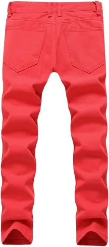 Miniatura 2 de LONGBIDA Jeans ajustados rasgados para hombre, elásticos, ajustados, con agujeros de moda