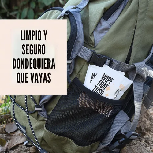 Miniatura 5 de Wipe That Tush On-The-Go Toallitas desechables – 1 paquete de 30 toallitas de viaje envueltas individualmente – Sin fragancia e hipoalergénicas