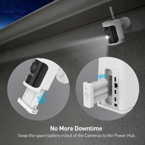 Miniatura 8 de Kit de seguridad inalámbrico AllSecure650™ 2K con 4 cámaras sin cables y NVR Power Hub