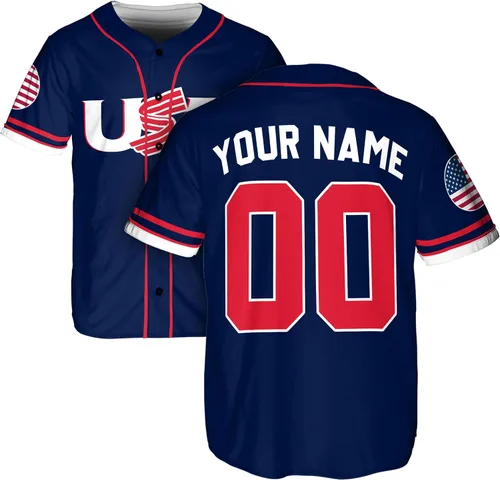 Miniatura 29 de Camisetas de béisbol personalizadas del mundo 2026, camisetas deportivas personalizadas de uniforme de sóftbol para hombres, mujeres, niños y niñas