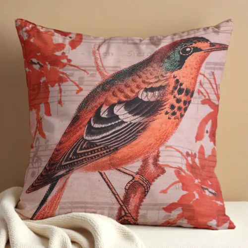 Miniatura 19 de Decozen Fundas de almohada decorativas con estampado de pájaros con diseño floral para decoración del hogar, sala de estar y dormitorio, funda