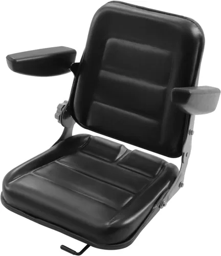 Miniatura 13 de Asiento universal ajustable para carretilla elevadora, reemplazo de asiento de suspensión completa con cinturón de seguridad para asiento mecánico