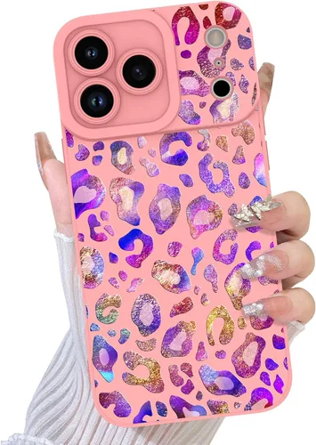 Miniatura 78 de TEAUGHT Compatible con iPhone 11 Funda con patrón lindo estampado de leopardo negro guepardo + protector de pantalla a prueba de golpes, funda