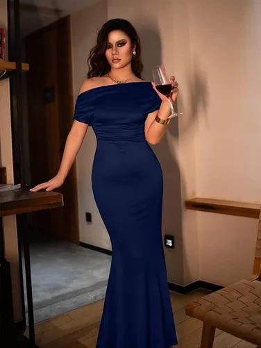 Miniatura 7 de KnoInt Vestido largo formal para mujer, elegante, con mangas, para fiesta de noche