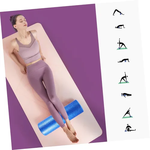 Miniatura 6 de Healifty Rodillo masajeador muscular, columna de yoga, espuma de alta densidad, rodillo de relajación para alivio muscular, masajeador corporal azul