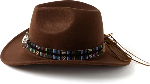 Miniatura 3 de Gossifan Sombreros clásicos vaqueros occidentales para mujer con cinturón ancho