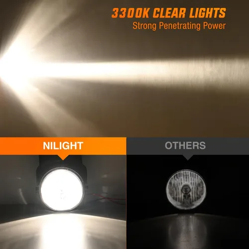Miniatura 5 de Nilight Conjunto de luces antiniebla compatible con GMC Sierra 1500 1500HD 2500 2500HD 3500 de 2003 2004 2005 2006 Reemplazo para lado del conductor