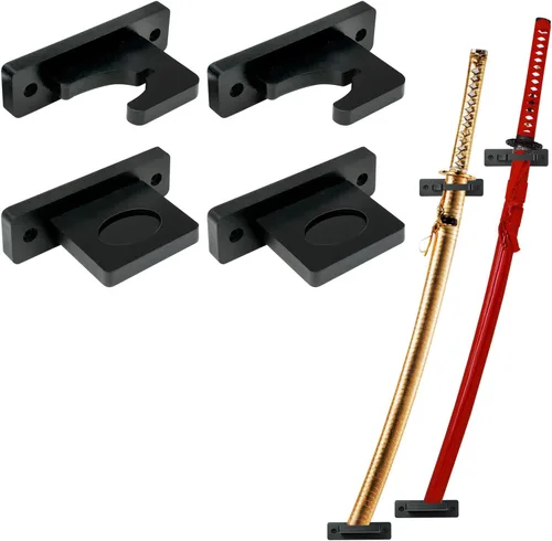 Miniatura 9 de Soporte vertical de pared Katana ajustable, espada samurái, colección de espadas, exhibición inclinada para cosplay Blade Tanjirou Zoro Wakizashi