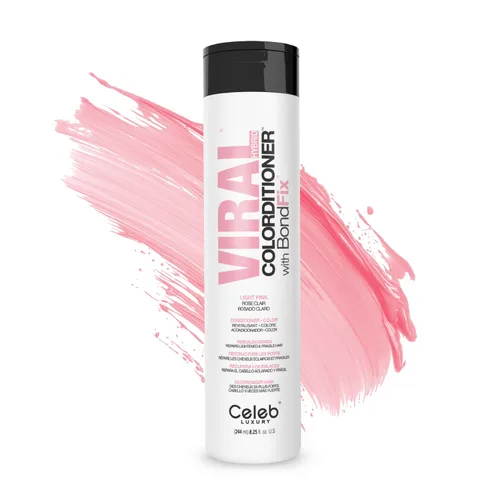 Celeb Luxury Acondicionador de depósitos de color - Actualizador de color con Bondfix Bond Rebuilder, Viral y Gem Lites, combina con Colorwash Rosa