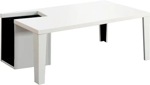 Miniatura 5 de Furniture of America Leblanc - Mesa de centro, color negro y blanco