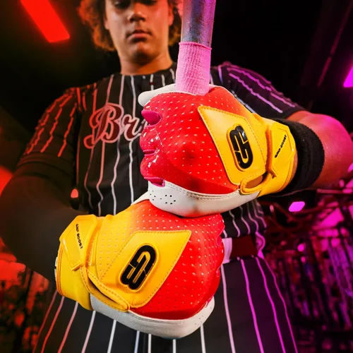 Miniatura 7 de Grip Boost Loaded - Guantes de bateo de béisbol con piel Boost Plus, tallas para adultos y jóvenes Puesta de sol