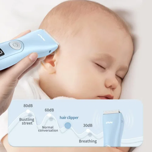 Miniatura 11 de Cortapelos para bebés, recortadora de pelo profesional silenciosa para niños y niños pequeños, máquina de corte de pelo inalámbrica impermeable