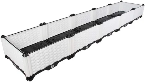 Miniatura 27 de Hershii Kits de cama elevada de jardín, contenedores rectangulares de plástico para plantas profundas, para interiores y exteriores, verduras, Blanco