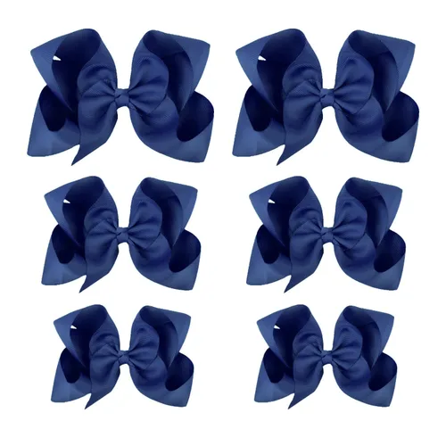 Miniatura 2 de Lazo de pelo azul marino para niñas y niños pequeños – 6 piezas de pinzas de cocodrilo de grogrén (6 x 2, 4 x 2, 3 x 2)