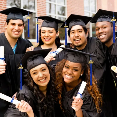 Miniatura 41 de Borla 2025, 1 unidad, borla de graduación para graduados 2025, borla 2025 con dijes de fecha dorada 2025 para fiestas de graduación, ceremonias