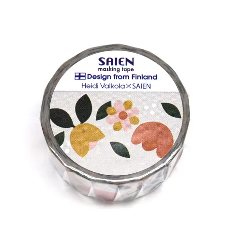 Kamiso Sansan Shoji Japanese Washi Masking Tape *Made in Japan *20mm × 5m FlowersSAIENTR-4013