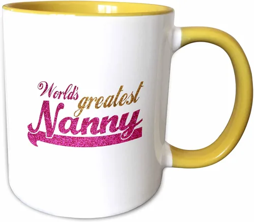 Miniatura 11 de 3dRose Worlds Greatest Nanny - Taza de 11 onzas, color negro