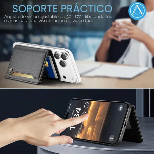Miniatura 7 de Vinich para MagSafe Cartera Magnética con Bloqueo RFID Portador de Tarjetas Compatible con Teléfonos y Fundas MagSafe, Imán Fuerte Cartera