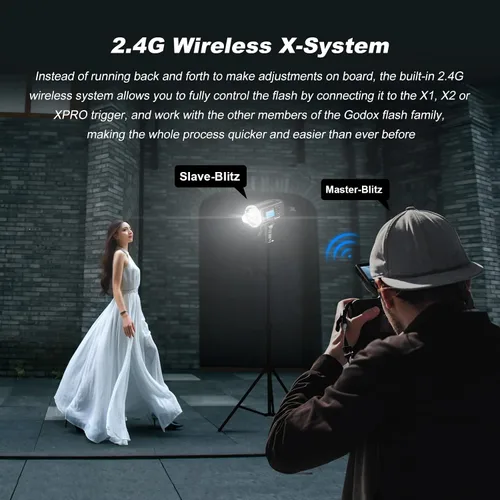 Miniatura 2 de Godox AD600BM Montura Bowens 600Ws GN87 Flash estroboscópico de alta velocidad para exteriores y estudio monoluz con sistema inalámbrico 2.4G X