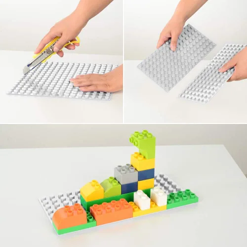 Miniatura 2 de MIMAX Placas base autoadhesivas compatibles con DUPLO, placa base para despegar y pegar para mesa de juego o pared de bricolaje, paquete de 4