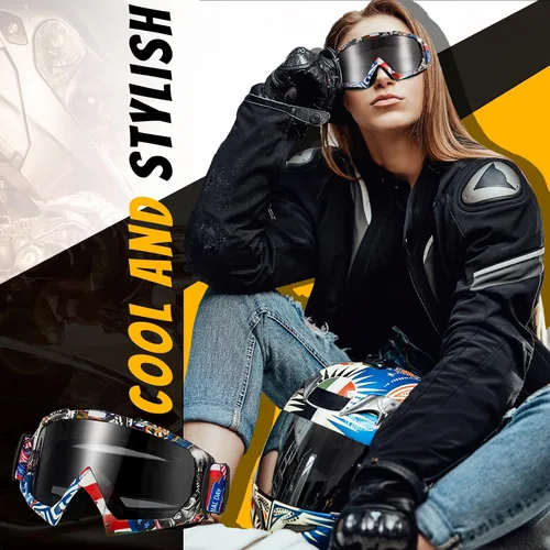 Miniatura 5 de Dunzy Gafas de motocross para motocicleta, ATV, motocross, para adultos, hombres y mujeres