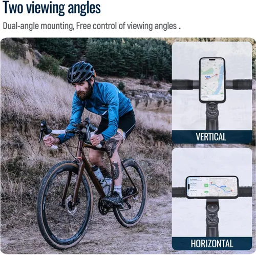 Miniatura 6 de Soporte de teléfono para bicicleta, soporte para teléfono celular con vástago de bicicleta de montaña, abrazadera universal de aluminio para 【2ª