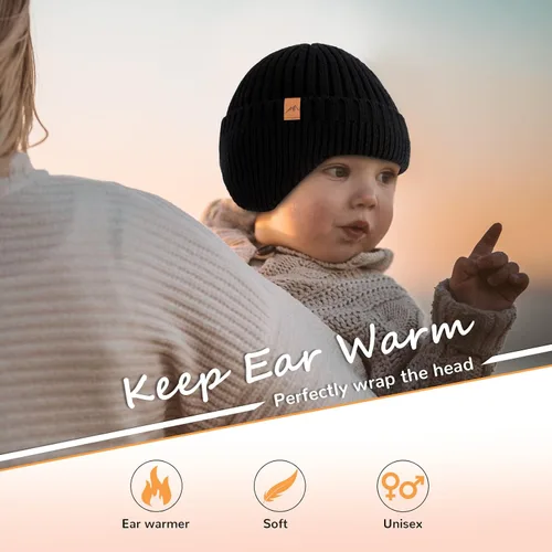 Miniatura 5 de POXIMI Gorro de invierno para bebé, gorro cálido para niña, con orejeras