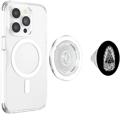 Miniatura 4 de PopSockets MagSafe PopGrip de esqueleto gótico católico punk tradicional para iPhone