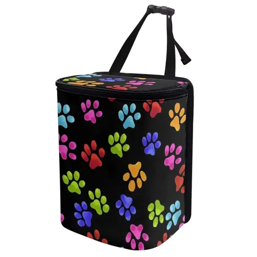 Miniatura 19 de Basurero para automóvil con tapa, bolsa de basura para colgar del automóvil, a prueba de fugas, portátil, papelera, sedán, accesorios